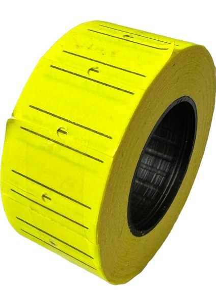 Motex Tanex Makine Etiketi Kraft Fiyatlandırma Numaralandırma Bant -12X21 mm -800'LÜ -Sarı -10 Adet