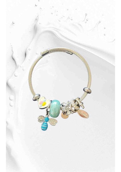 Turkuaz Detaylı Pandora Charm Bileklik fırsatları