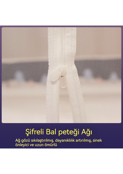 Yurt Cibinlik Ağı Kurulumsuz Ev Çocuk Desenli Çadır Çift Kapılı Fermuarlı Katlanır Yurt Çadır-1.8×2m (Yurt Dışından)