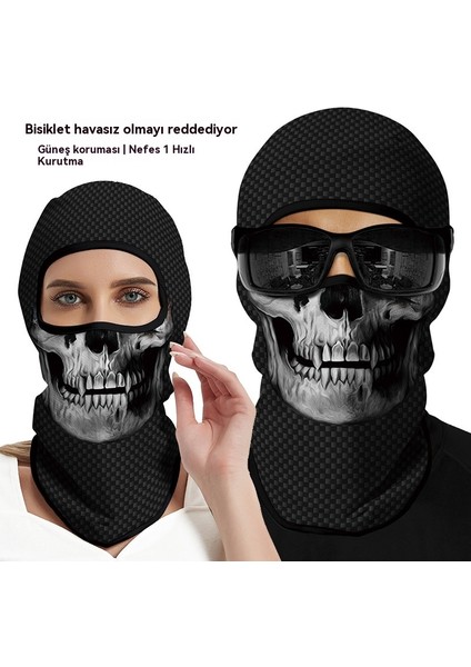 Erkekler ve Kadınlar Için Güneş Koruyucu Başlık Açık Motosiklet Bisiklet Kaskı Astar Balıkçılık Gini Yüz Maskesi Stil F (Yurt Dışından)