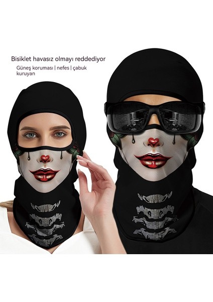 Erkekler ve Kadınlar Için Güneş Koruyucu Başlık Açık Motosiklet Bisiklet Kaskı Astar Balıkçılık Gini Yüz Maskesi Stil A (Yurt Dışından)