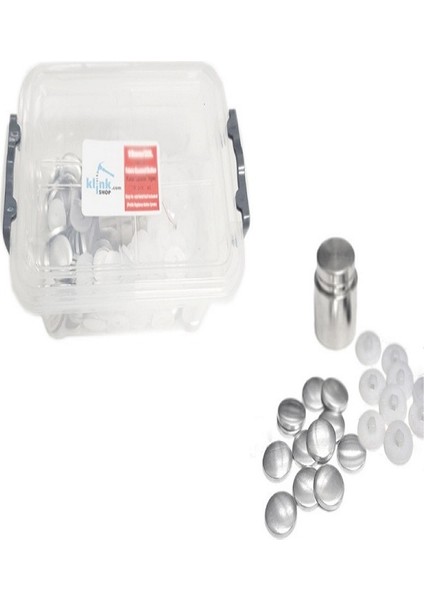 KLİNKSHOP Kumaş Kaplamalı Düğme 28 BOY 18 mm Kendin Yap Kiti, Gömlek, elbise ve Giyim İçin Çekiçle Uygulama Aparatları ve 100 Adet Kapsol Düğme Takım