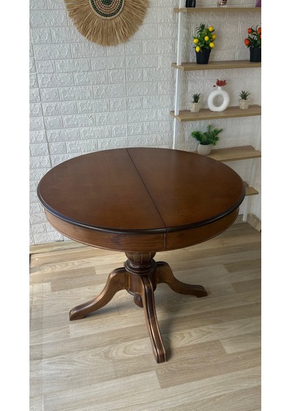 Concept Baba Ayaklı Masa Ahşap Yuvarlak Ceviz Renkli Açılır Masa (Çap 90 cm ) fiyatları