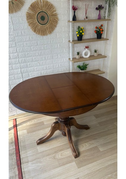 Concept Baba Ayaklı Masa Ahşap Yuvarlak Ceviz Renkli Açılır Masa (Çap 90 cm ) indirimleri
