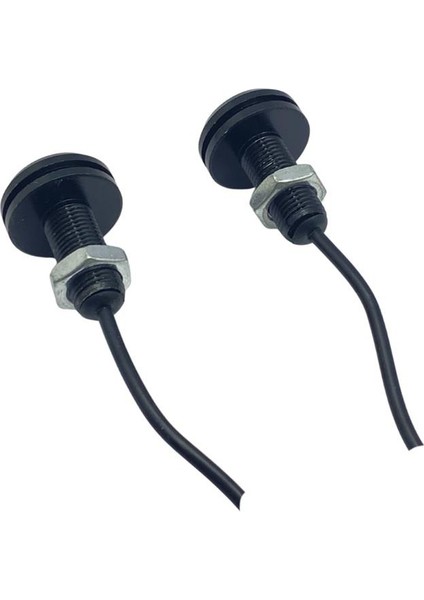 12V GÜNDÜZ SÜRÜŞ-AYNA ALTI LED BEYAZ (MERCEKLİ) (9/22 MM) (2 AD)