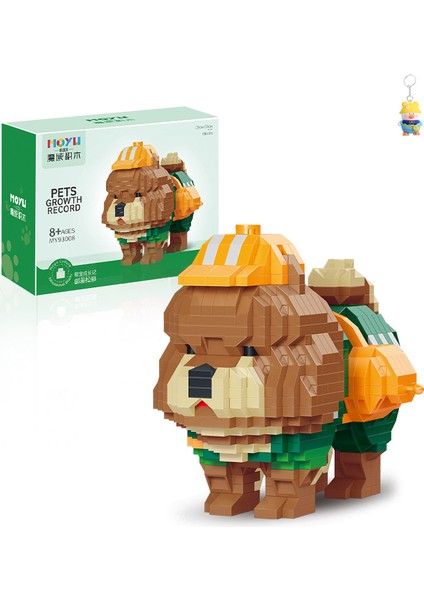 953PCSKÜÇÜK Parçacık Yapı Blokları Sevimli Evcil Hayvan Sevimli Süsleme Modeli Husky Mavi Kedi Shiba Inu Yapı Blokları Oyuncak (Yurt Dışından)