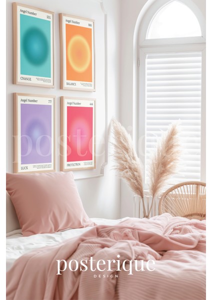 4'lü Set Aura Collection Çerçevesiz Tablo Çerçevesiz Poster Modern Poster Dekoratif Poster fiyatları