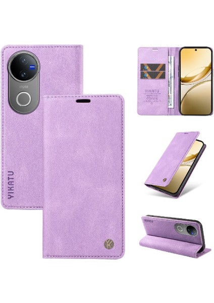 Vıvo V50 5g Kılıf Ile Uyumlu Manyetik Flip Telefon Kılıfı Katı (Yurt Dışından)