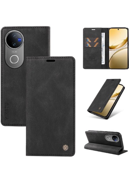 Vıvo V50 5g Kılıf Ile Uyumlu Manyetik Flip Telefon Kılıfı Katı (Yurt Dışından)