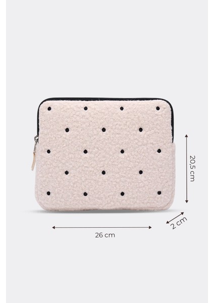 Puantiyeli Tablet Kılıfı 10” & 11” Inç Uyumlu Bej fırsatları