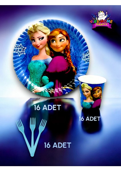16 Kişilik Frozen Temalı Süper Eko Seti - Doğum Günü Parti ve Eğlenceli Etkinlikler fiyatları