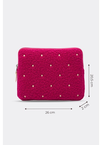 Puantiyeli Tablet Kılıfı 10” & 11” Inç Uyumlu Fuşya fırsatları