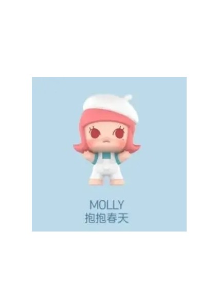 Orijinal Pop Bean Hug Serisi Mini Dolls Kawaii Anime Figür Sevimli Stand Masaüstü Süsler Sürpriz Kızlar Hediye Koleksiyonu Renk: Molly 2 (Yurt Dışından)