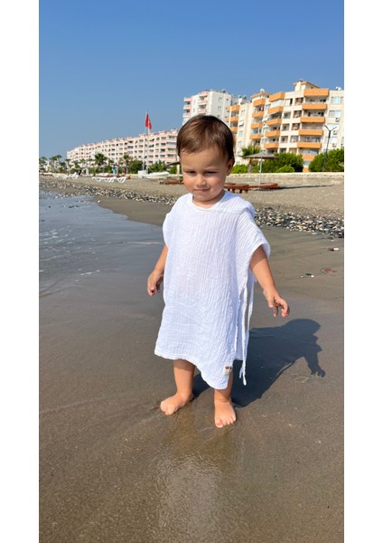 Müslin Çocuk Pançosu, Bebek Plaj Havlusu, Deniz Havuz Bornozu, Unisex Havlu fiyatları
