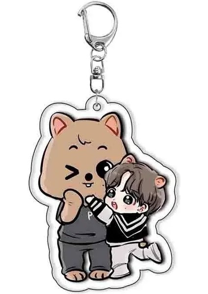 Skzoo Stray Kids Keychain Akrilik Kpop Keychain Aksesuarları, Sokak Çocuk Aksesuarları Yaratıcı Çantalar Araba Keychain Arkadaşları Hediye Renk: Z23 (Yurt Dışından)