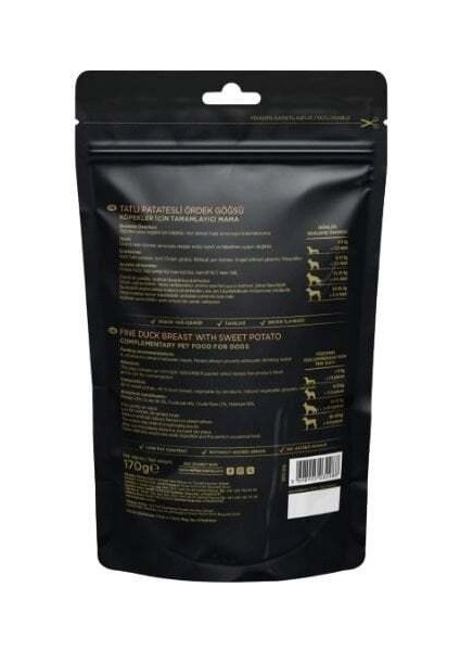 Snackies Natural Tatlı Patatesli Ördek Göğsü Tahılsız Köpek Ödül Maması 170 gr fiyatları