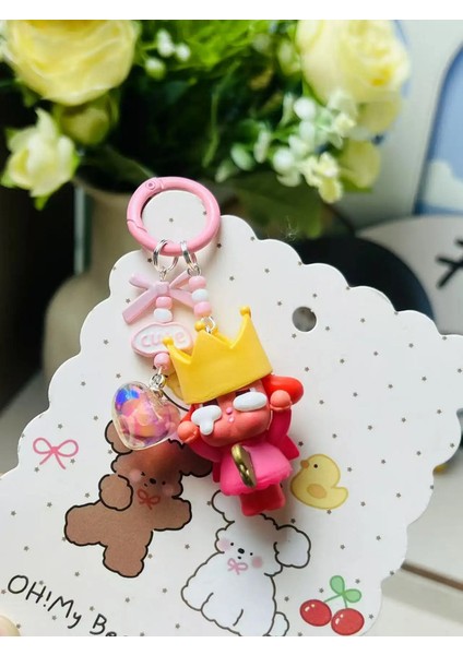 Yeni Kawaii Crybaby Keychain Kolye Sırt Çantası Dekorasyon Karikatür Araba Araba Key Zincir Ofis Sınıf Süsleme Çocuk Günü Hediye Renk: H (Yurt Dışından)