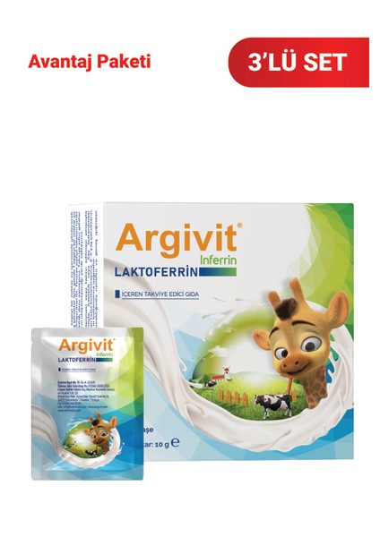 İnferrin Laktoferrin İçeren Takviye Edici Gıda 10 Saşe 3'lü Paket