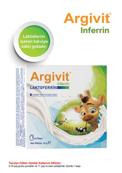 İnferrin Laktoferrin İçeren Takviye Edici Gıda 10 Saşe 3'lü Paket