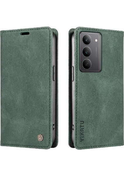 Realme 14X 5g Kılıf Ile Uyumlu Cilt Dostu Düz Renk Manyetik Kapak (Yurt Dışından)