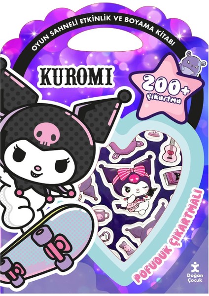 Kuromi - Pofuduk Çıkartmalı Etkinlik Kitabı (200'den Fazla Sticker Boyama ve Etkinlik Kitabı)