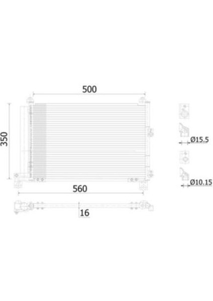 Mahle AC905000S -Knecht-Behr AC905000S Klima Radyatörü Kondanser Ranger 2.5td 99 06 3.0td 06 Mazda B Serie 2.2 2.5 99 06 3M3519710CB