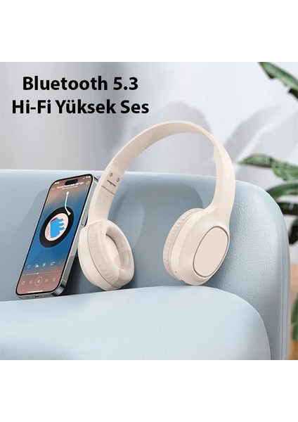 W46 Hi-Fi Yüksek Ses Bluetooth 5.3 Kablosuz Kulaküstü KULAKLIK-(5775) - FKU9694-1091