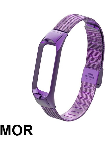Lüx Xiaomi Mi Band 3 Akıllı Saat Çelik Toka Kayış KORDON-(5775) - FKU2631-5899