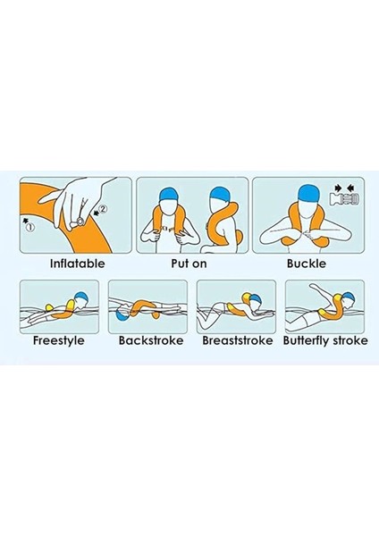 Elite Şişme Can Yeleği- Yüzme Can Yeleği - Swim Vest - Deniz Yeleği Şişme Cankurtaran Yelek 41 Cm. 1 Adet