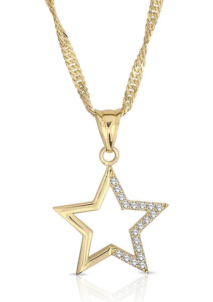 Stars Rime Altın Kolye
