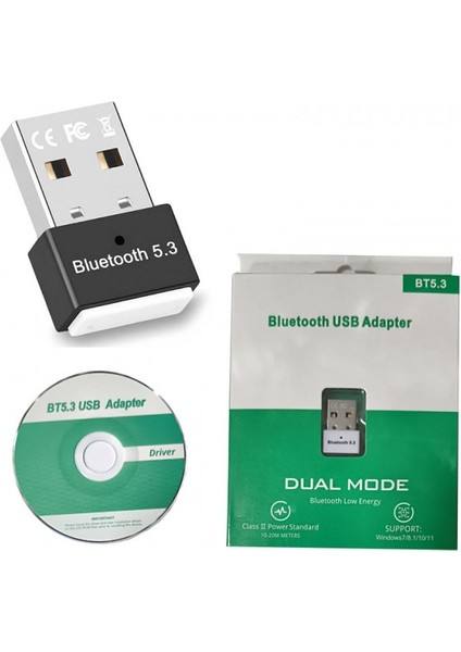Dual Mod USB Bluetooth Adaptörü Kablosuz 5.3 Çift Modlu Bt Adaptör Siyah fiyatları