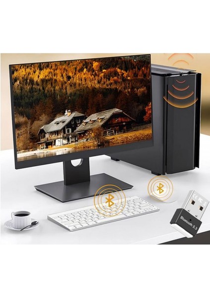 Dual Mod USB Bluetooth Adaptörü Kablosuz 5.3 Çift Modlu Bt Adaptör Siyah modelleri