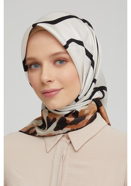 Nostalji Serisi Ipek Twill Eşarp 8653D-31