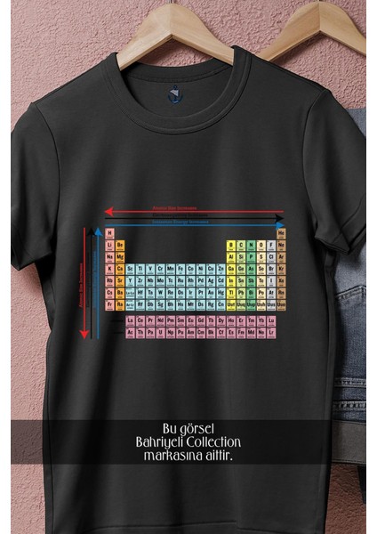 Oversize Kimya Periyodik Tablo - Cetvel Tasarımlı Unisex T-Shirt fiyatları
