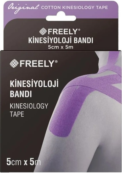 Kinesiyoloji ve Kinesio Mor Renk (Su GEÇİRMEZ/%100 Pamuk)