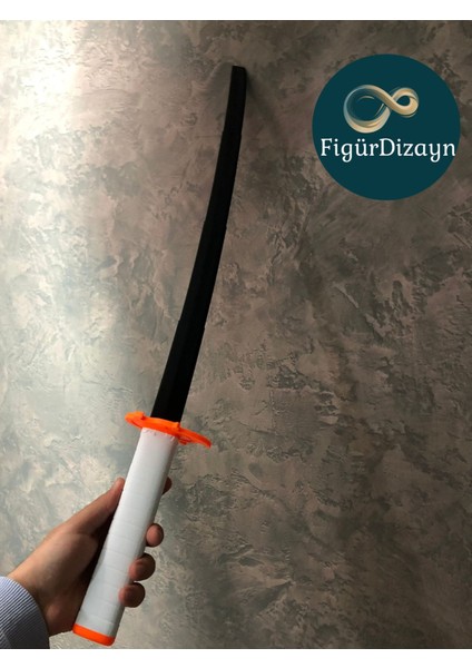 Elite Rengoku Kyojuro Cosplay Katana Kılıcı Açılır Kapanır 75 cm (Plastik) 1 Adet fırsatları
