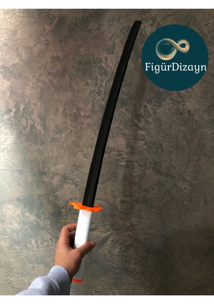 Elite Rengoku Kyojuro Cosplay Katana Kılıcı Açılır Kapanır 75 cm (Plastik) 1 Adet indirimleri