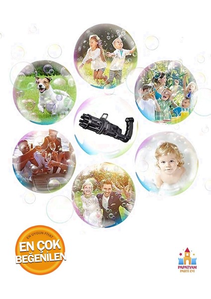 Elite Bubble Machine Tabancası: Pilli ve Işıklı Köpük Partileriniz Için Şimdi Burada! 1 Adet