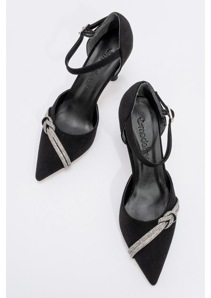 Kadın Taşlı Topuklu Ayakkabı SİYAH ZRA indirimleri