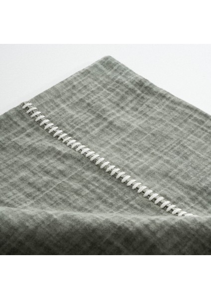 Doğa Battal Boy Nevresim Takımı %100 Organik Pamuk Müslin Parça Boya Yeşil 240X220 cm fırsatları