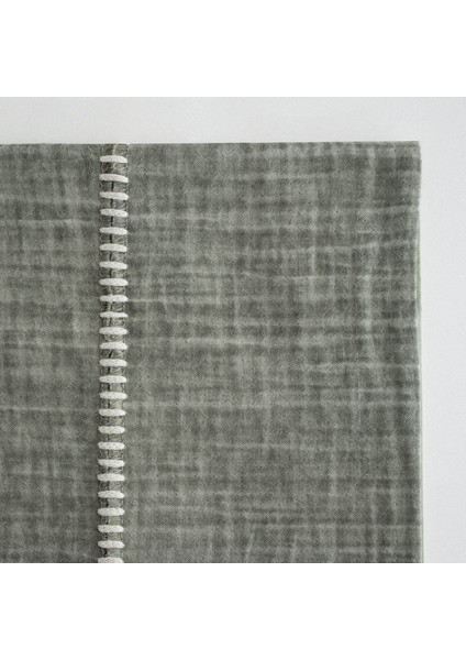 Doğa Battal Boy Nevresim Takımı %100 Organik Pamuk Müslin Parça Boya Yeşil 240X220 cm