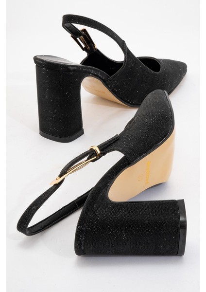 Kadın Tokalı Topuklu Ayakkabı SİYAH SİM fırsatları