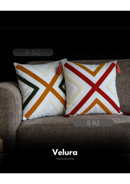 Dekoratif Kırlent & Pinterest Kırlent & Keten Kumaş - Nakış Işleme & A143-B143