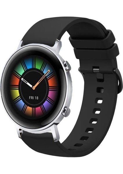 Huawei Watch Gt2 42MM ile Uyumlu Kordon Jel Silikon Tokalı Kayış