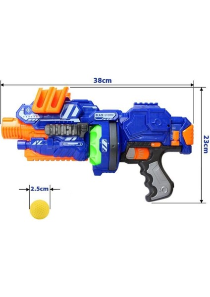 Elite Blaze Storm Yumuşak Top Mermili Dart Tabancası Tam Otomatik Tüfek 1 Adet