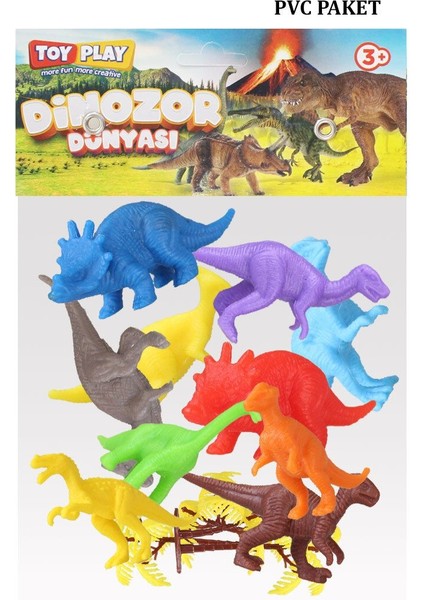 Elite Toy Play 48 Parça Renkli Mini Dinozor Figür Seti 4-6 cm SKU683 1 Adet