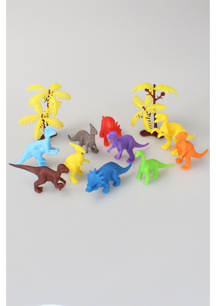 Elite Toy Play 48 Parça Renkli Mini Dinozor Figür Seti 4-6 cm SKU683 1 Adet