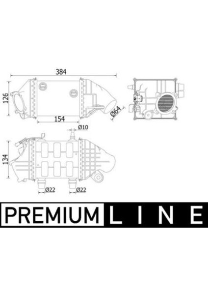 Mahle CI226000P -Knecht-Behr CI226000P Intercooler Bmw 5 6 F06.F10.F12.F13 0