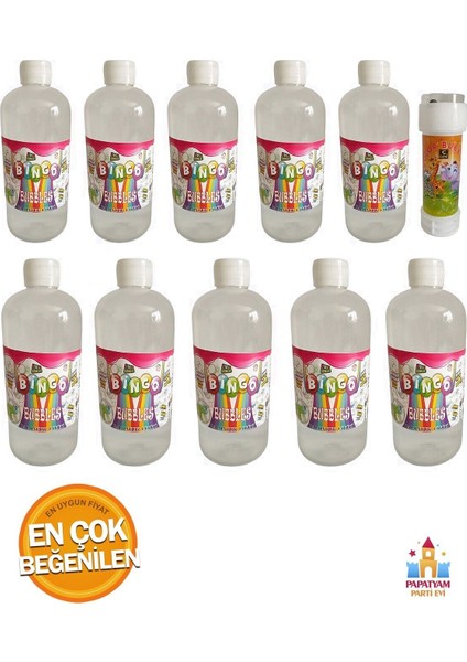 Elite Adet 500 ml Köpük Baloncuk Likiti - Yedek Baloncuk Solüsyonu ile Mini Köpük Oyunu Seti 1 Adet