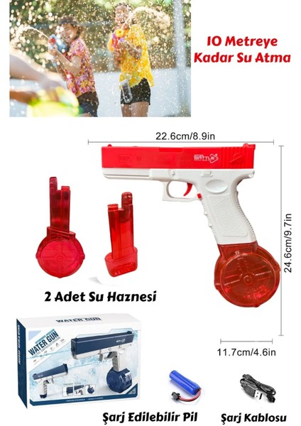 Elite Lock Tanzikli Şarjlı Yaz Mini Su Tabancası Çocuk Repeate Plaj ve Açık Hava Oyuncağı Yeni Ürün 1 Adet